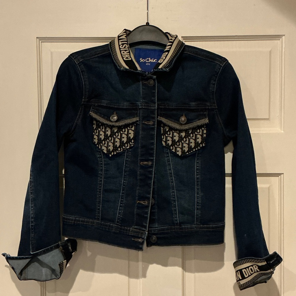 Christian Dior trimmed custom dark denim jacket xs/s - Picture 4 of 6